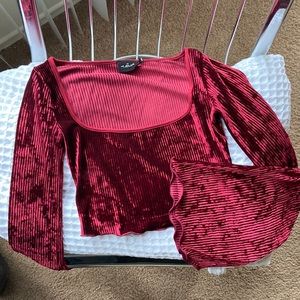 UO Out from Under Velvet Crop Top